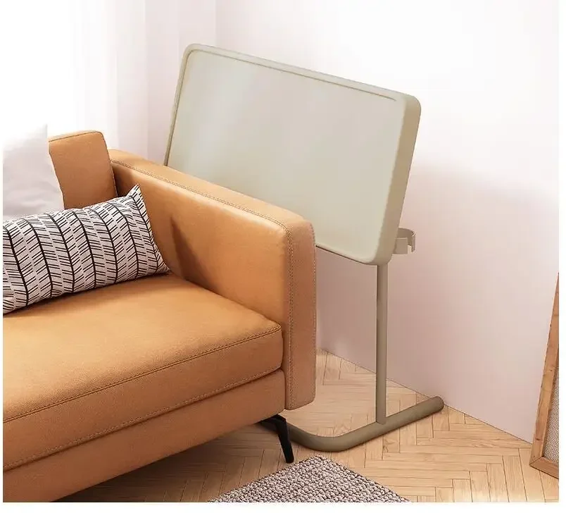 

Nordic Folding Liftable Computer Desk with Cup Holder Bedside Balcony Sofa Small Side Table Laptop Coffee Tea Storage Workbench