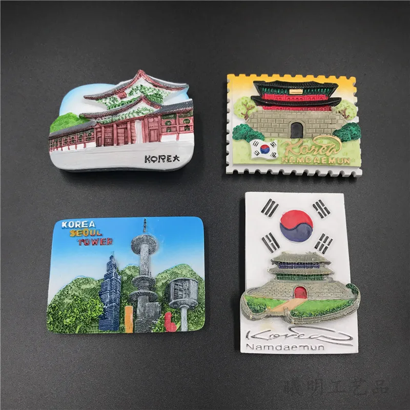 3d Resin Fridge Magnets South Korea Seoul Tower Namdaemun Tourism Souvenirs Refrigerator Sticker Magnetic For Home Decoration