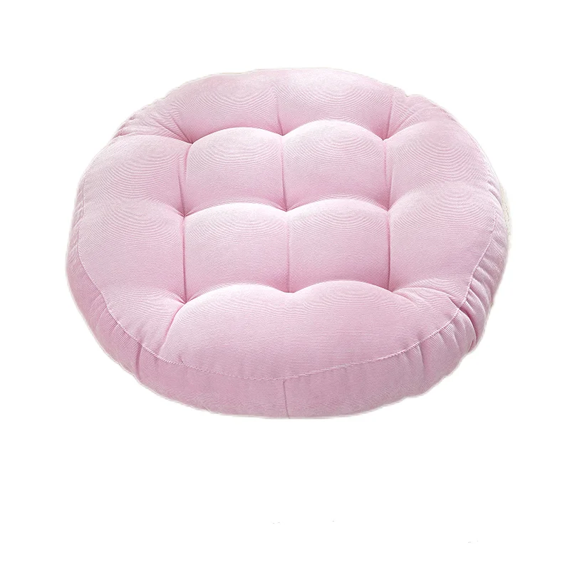 Round Large Floor Seat Pillows Gray Tufted Corduroy Cushions for Outdoor Yoga Tatami Chair Pad Casual Seating Reading Cushion 방석 image 3
