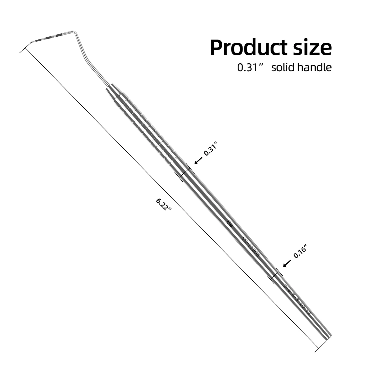 AZDENT 1 pieza sonda Periodontal graduada Dental 304 instrumento de dentista de acero inoxidable sonda de equipo endodóntico 16cm con escala