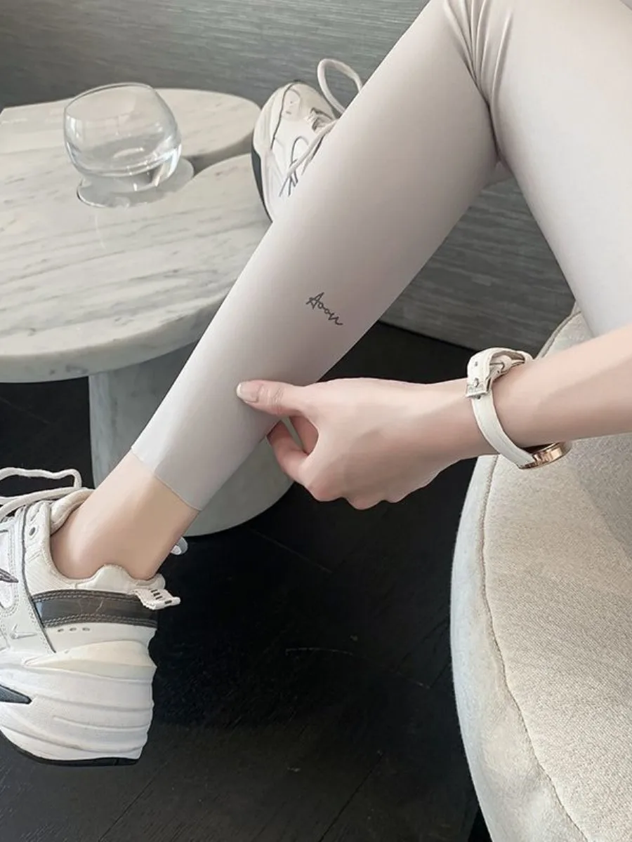 

High Waist Thin Fitn Yoga Pants Women's Base Layer Pants Summer Slimming Bla arkskin Pants Spring Autumn Wear