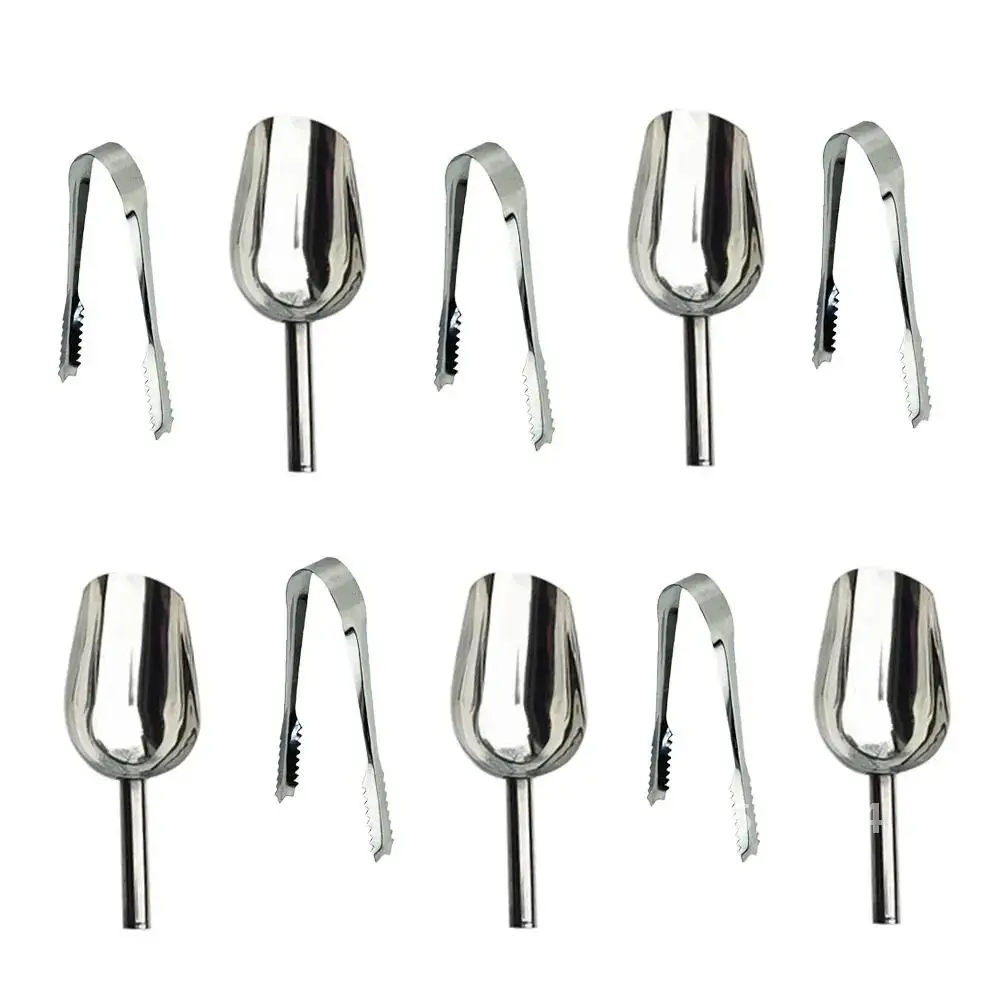 

5/10Pcs/Set Stainless Steel Kitchen Tongs Candy Bar BBQ Grilling Tong Ice Sugar Scoops Candy Salad Tools Home Kitchen Tools New