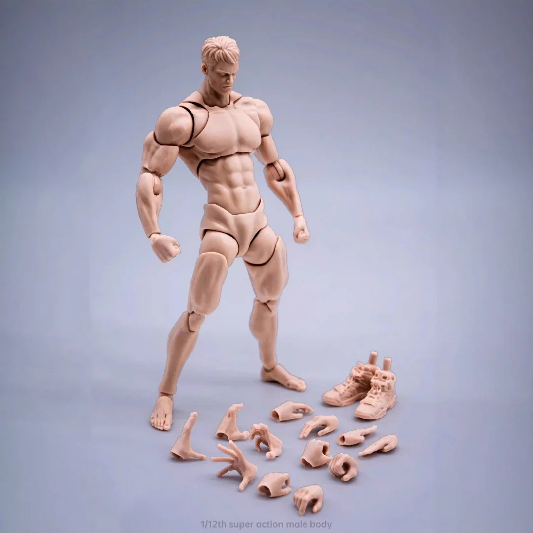 

Кукла-модель Wind Toys Sketch Draw Male 1/12, мужская, с сильными мускулами, супергибким телом, 16 см, фигурка мужчины с скульптурной головой