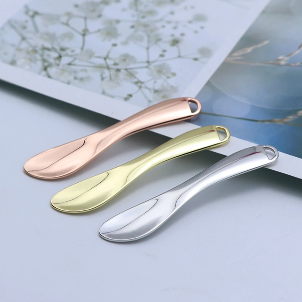 

5pcs Zinc Alloy Eye Cream Spatulas Skincare Tools Lotion Spoons Beauty Scoop Portable Lightweight Christmas Gifts