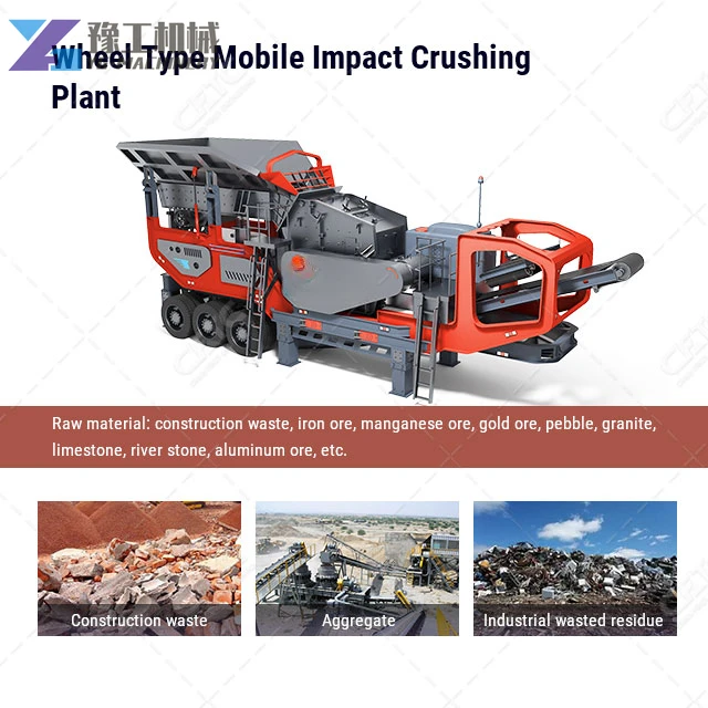 YG High Capacity 50 Tph Mobile Stone Crusher Machine Impact Crusher Plant for Sale