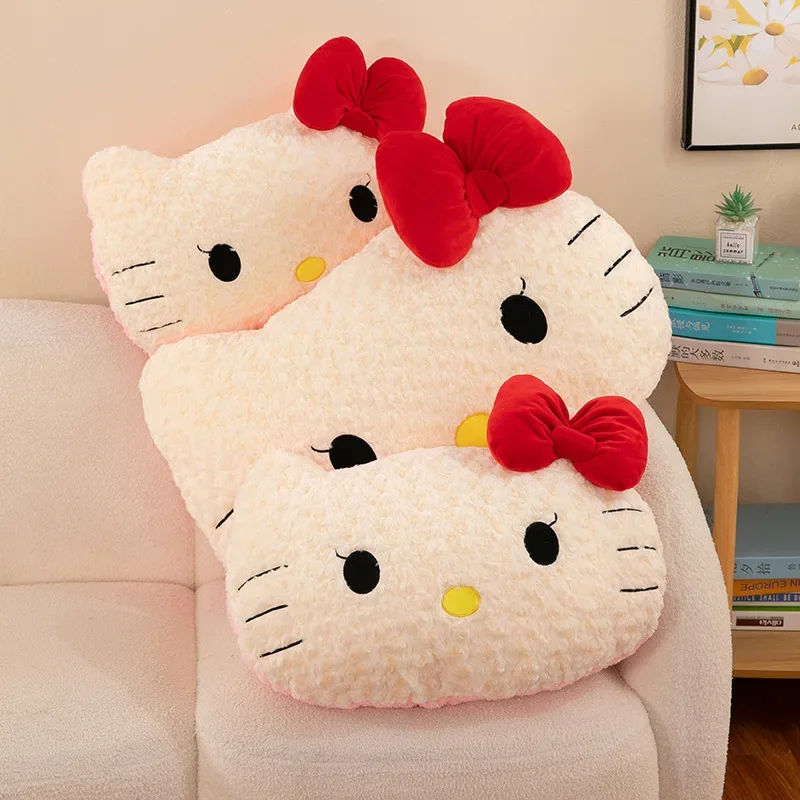 55 см Hello Kitty аниме Kawaii MINISO подушка игрушки милый мультфильм Kt Cat подушка прекрасная кукла детские мягкие подарки для детей