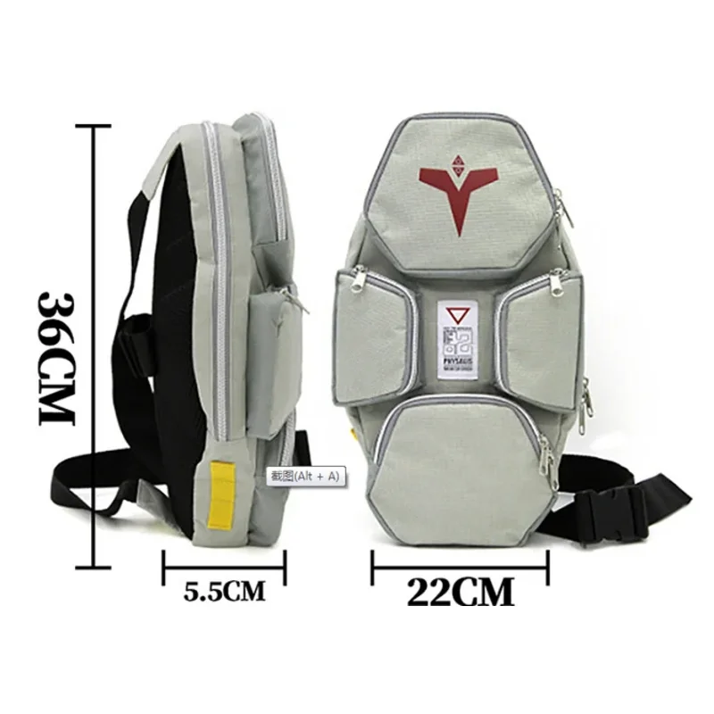 25COS原宿機動戦士コスプレガンダム GP-02A シールドバッググレーワンショルダーバッグユニセックスチェストメッセンジャーバッグ