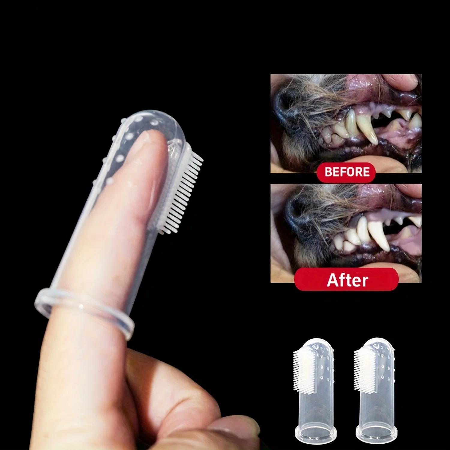 5 Pet Finger Toothbrushes for Effective Teeth Cleaning Silicone Milk Toothbrushes Are Perfect for Dogs and Cats, Pet Gum Health,