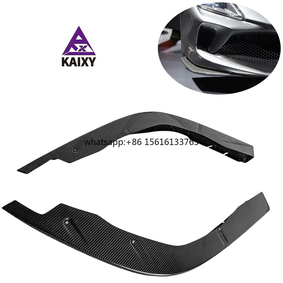 

OEM Style Dry Carbon Fiber Front Bumper Lip Spoiler for Ferrari F8 Front Splitter