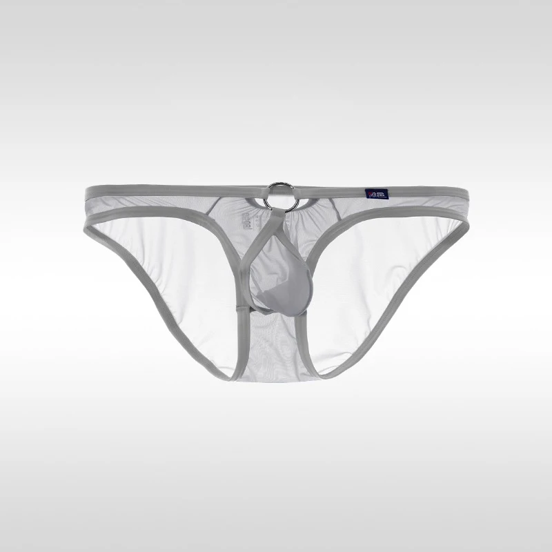 Men's underwear triangle underpants sexy low waist ultra-thin high cross tight single layer U convex briefs