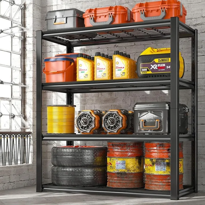 Garage Shelving Heavy Duty 2200LBS Garage Storage Shelves Adjustable Metal Shelving for Garage Storage Shelving Heavy Duty