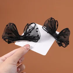 Épingles à cheveux en mousseline de soie pour filles, barrettes mignonnes pour bébés et enfants, bande de sauna, accessoires à la mode, 2 pièces