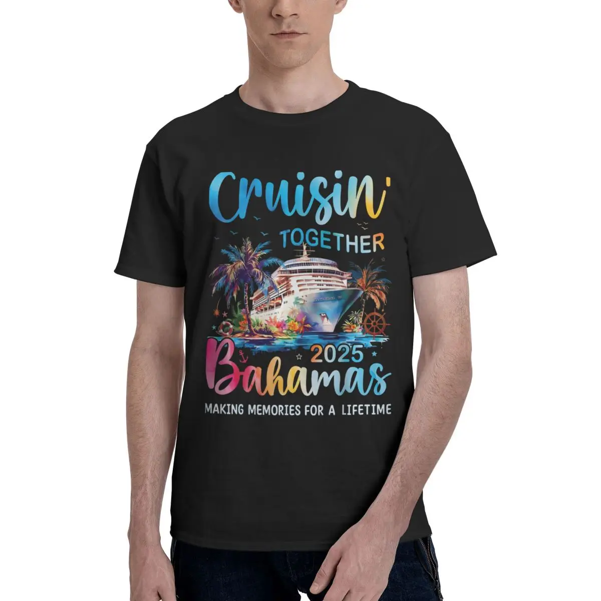 Cruising Bahamas 2025 Adventure Campaign Top tee High grade Fitness Champion Casual Graphic USA Size