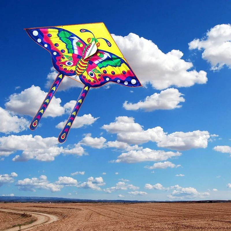 Colorful Kite Long Tail Nylon Outdoor Kites Flying Toys for Children Kids Kite Surf with 50M Kite Line High Quality