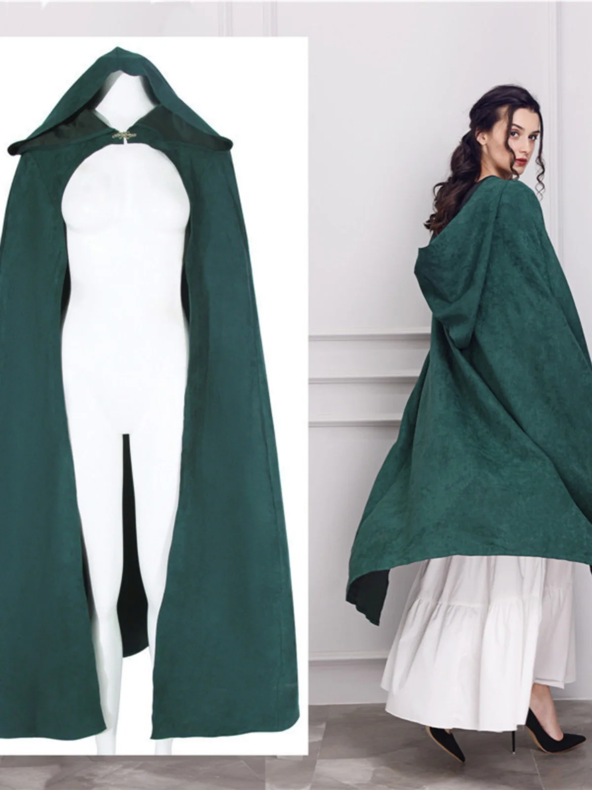 ハロウィン ヴァンパイア レディース 薄手 ソフト ワンボタン ステージパフォーマンス コート フード付き ショール ショルダーラップ レディースファッション ポリエステル