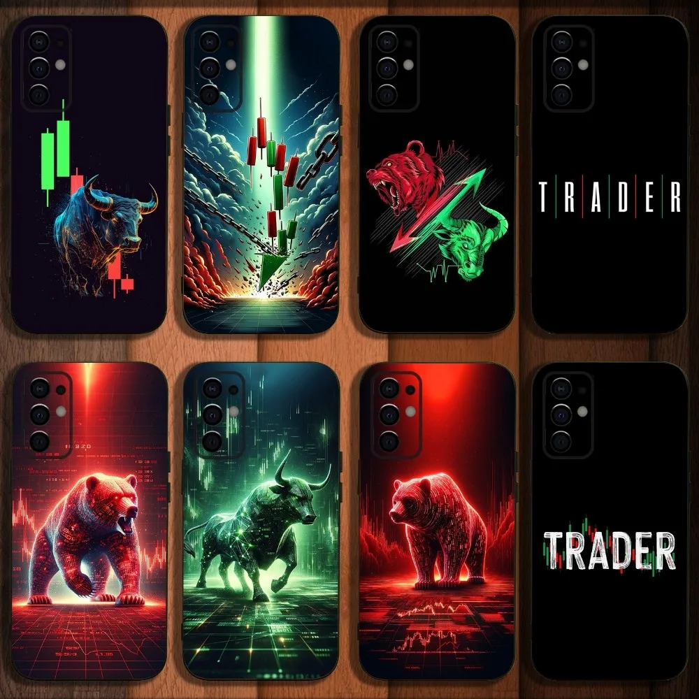 Day Trading Day Trader Phone Case For Samsung S24,S21,S22,S23,S30,Ultra,S20,Plus,Fe,Lite,Note,10,9,5G Black Soft Cover