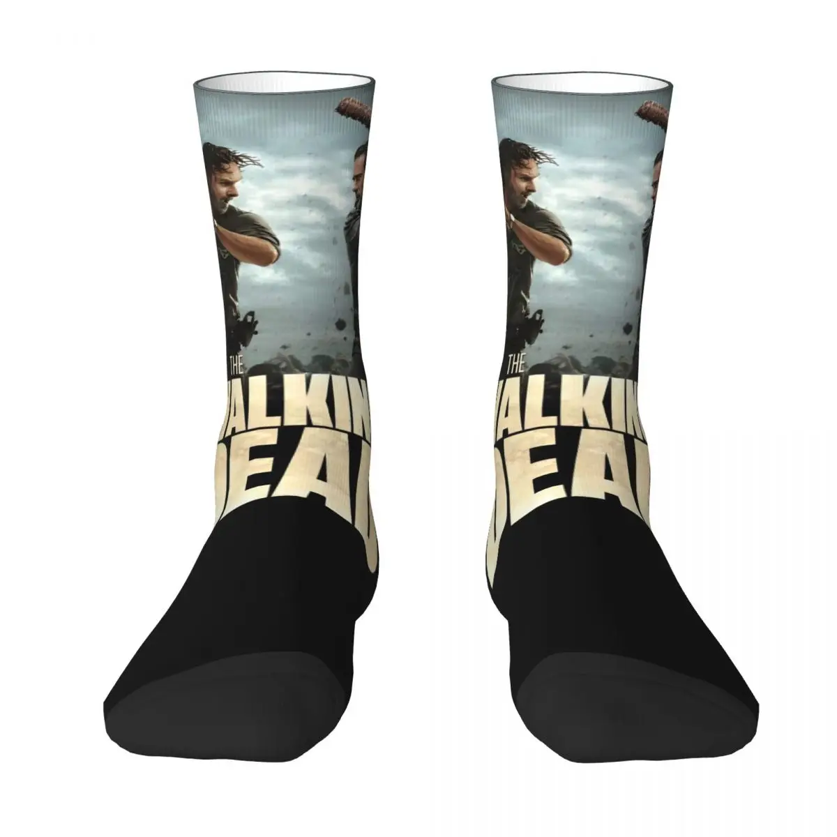 Medias The Walking Dead, calcetines informales con patrón de televisión de terror americano, calcetines antideslizantes de primavera, calcetines cómodos para escalar para hombres