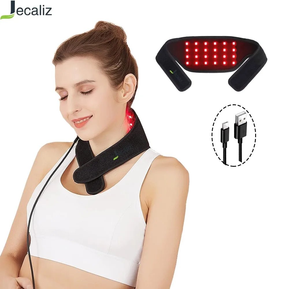 

Red＆Infrared Light Wearable Belt 660&850nm Fatigue Relief Wrap for Relaxing Neck Chin Waist Wrist Leg,Skin Recovery USB Plug-in