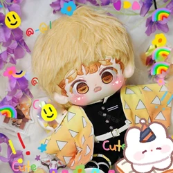 Agatsuma Zenitsu Cartoon Anime Dolls Cute Handsome Boy Cosplay Plush Doll Toys Plushie Gift