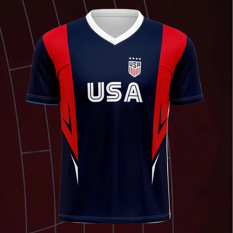 مخصص الخامس الرقبة لكرة القدم تي شيرت لتدريب الفريق قمصان رياضية شخصية للبالغين المراهقين والأسرة مطابقة نادي ارتداء