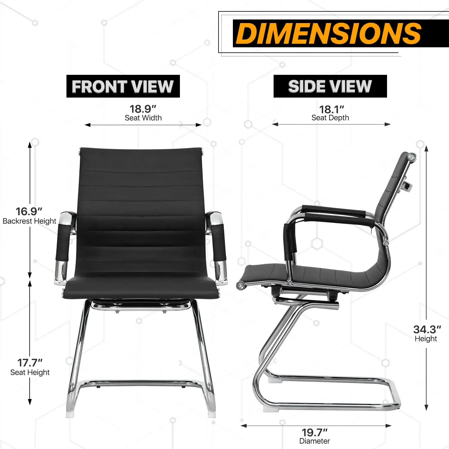 Modern Leather Office Chair with Adjustable Headrest Metal Mesh Design Foldable Feature for Home Business and Office Use
