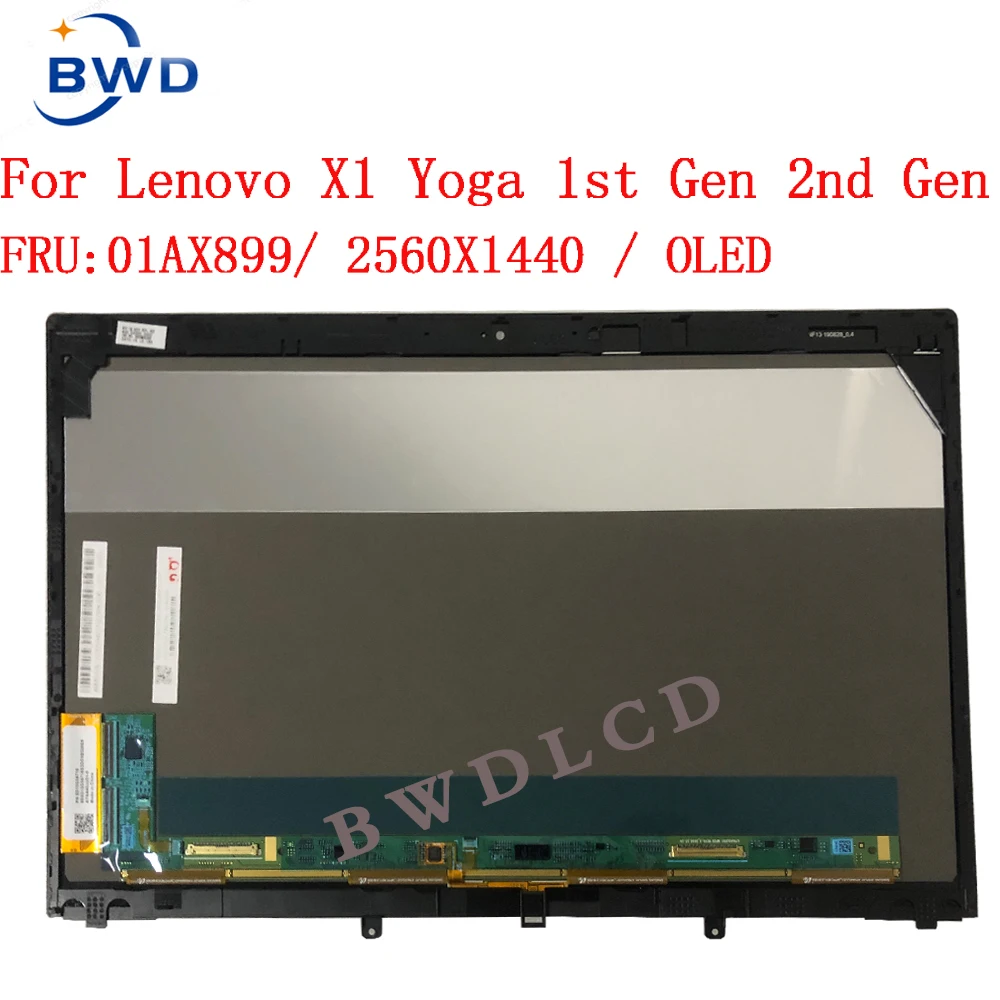 Imagem -03 - Tela Sensível ao Toque Lcd para Lenovo Thinkpad Original Novo 01aw977 01ax899 para x1 Ioga ° 2ª Geração 20fq 20fr 20jd 20je 20jf 20 jg