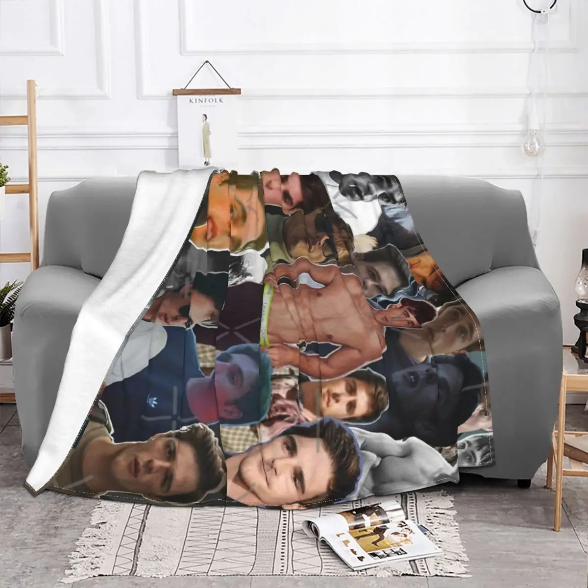 Jacob Elordi Collage Home Bed Blankets Quilt For Bed Blankets And Blankets Throw Blanket