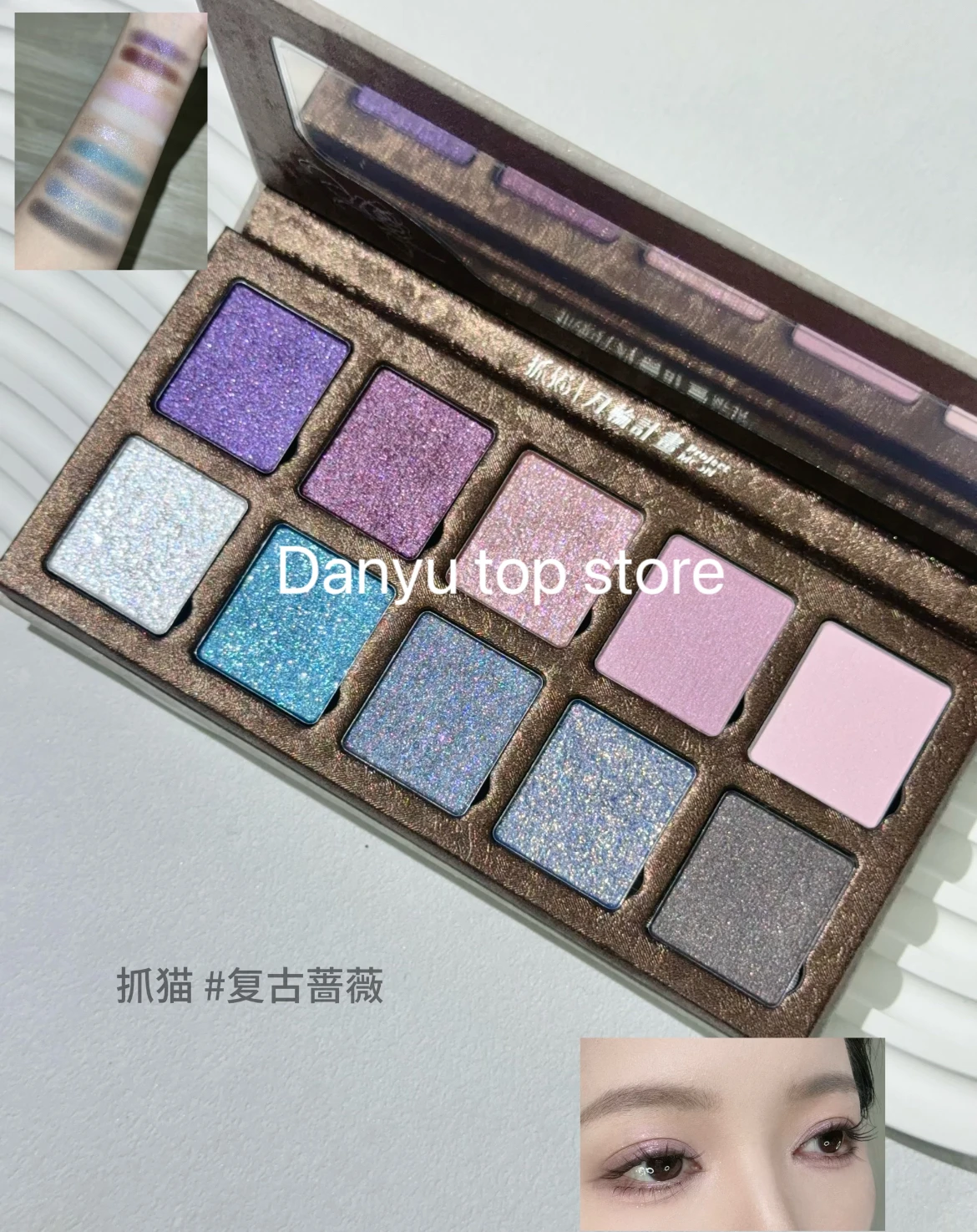 dramo-ダークカラースモーク-10-色アイシャドウプレートグリッターシマーカメレオンアイシャドウロングラスティングアイメイクアップ