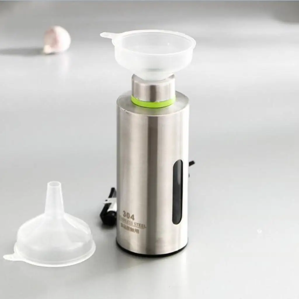 Botella dispensadora de aceite de oliva de acero inoxidable, vertedor, botellas dispensadoras, vinagrera de cocina