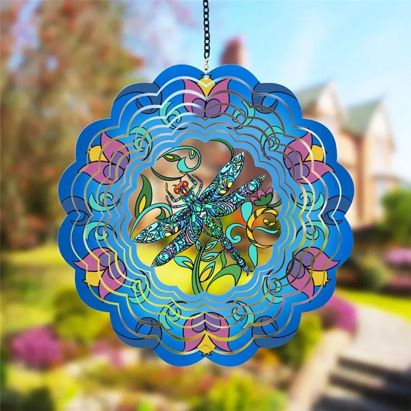 AEE6-Metal Wind Spinners - Gifts For Women Mom Grandma Wife, Hanging Wind Spinner For Outdoor & Indoor Decorations