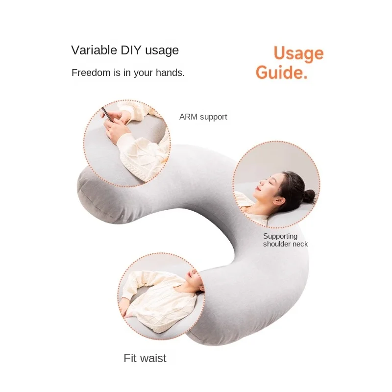 Lazy Sofa Bean Bag with Removable Cover - Multi-functional U-Shaped Cushion for Living Room Couch and Bed