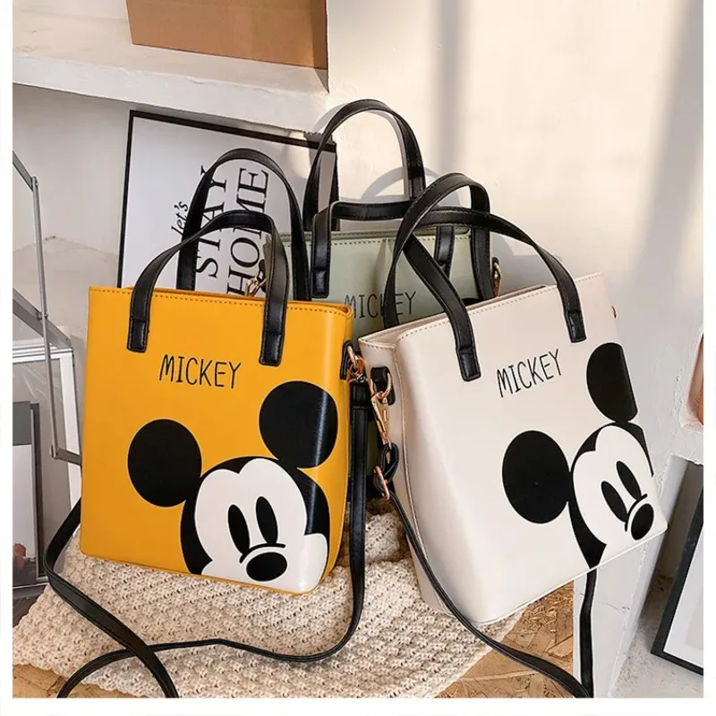 Disney Mickey Fashion Casual High Quality Luxurious Cartoon Print Multifunctional Personalized Shoulder Crossbody Handbag