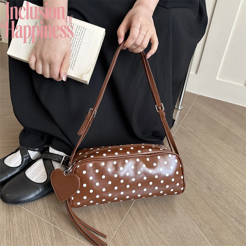 

2026 Summer New Versatile Small Bag Cute Wave Point Underarm Bag Female Cute Single Shoulder Crossover Phone Bag