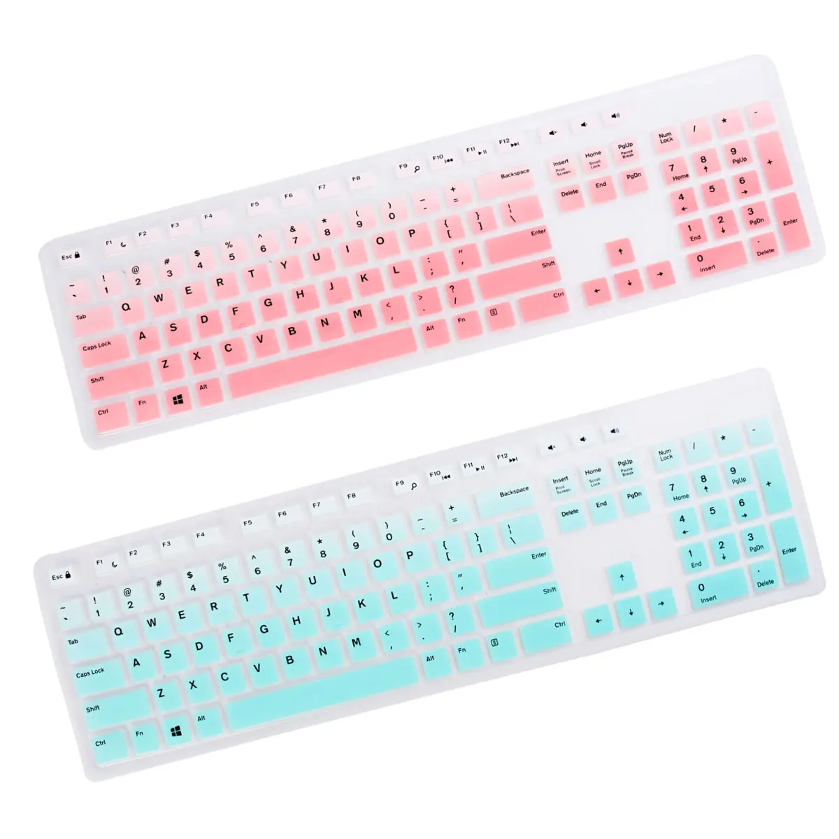 

2PCS Keyboard Protective Film Thin Silicone Cover Dustproof Water Resistant Closely Fit Laptop Accessories Keyboard Skin