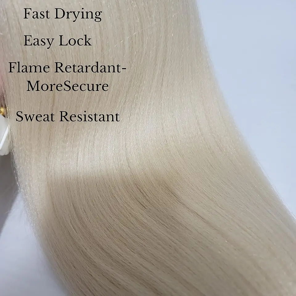Extensiones para Trenzas Preestiradas Fáciles de 26 Pulgadas Rubio 613 Trenzas Jumbo Sintéticas Paquetes de Cabello Lacio Yaki Crochet Braid 3