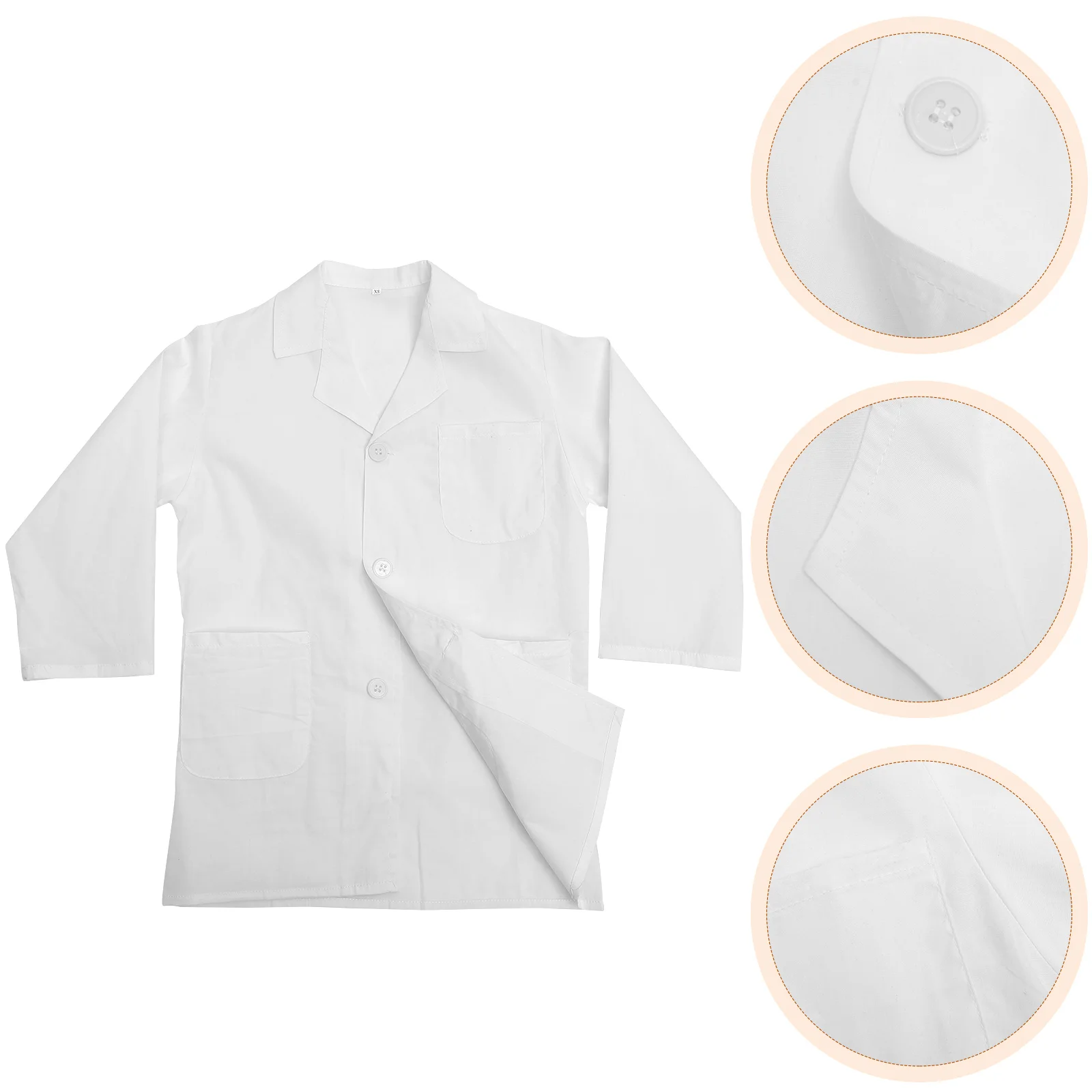 

Children's Lab Coat Kids Dress for Cosplay Supply Glasses Reusable Costume Fabric Decorative Man