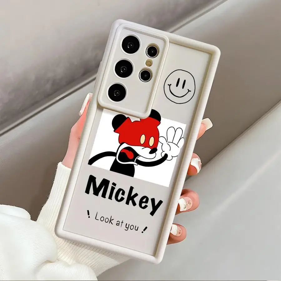 Cute Disney Mickey Mouse Lovely Cover Phone Case for Samsung Galaxy S24 Ultra S20 FE S23 Plus S22 S21 Ultra S23Ultra Soft TPU