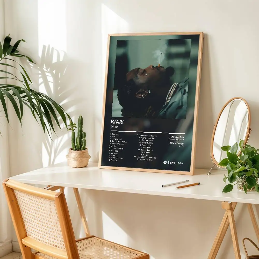 ملصق المغني أوفست كاري مناسب لغرفة المعيشة المنزلية وغرفة النوم والمكتب والبار ملصق تزيين الحائط #5