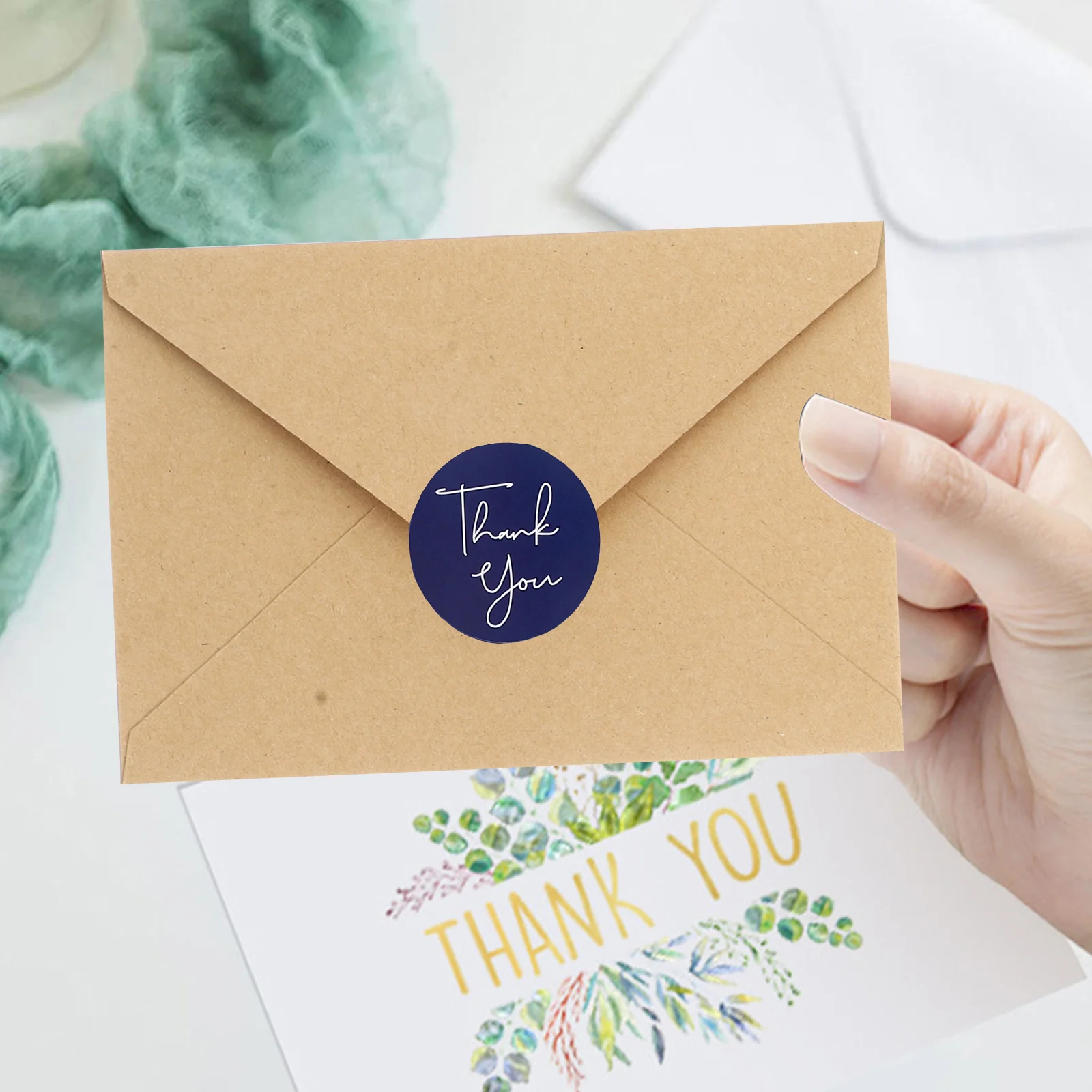 Envelope Sticker Greeting Card Blank Teacher Friend Colleague Thank You Set Business Cards Wedding Envelopes