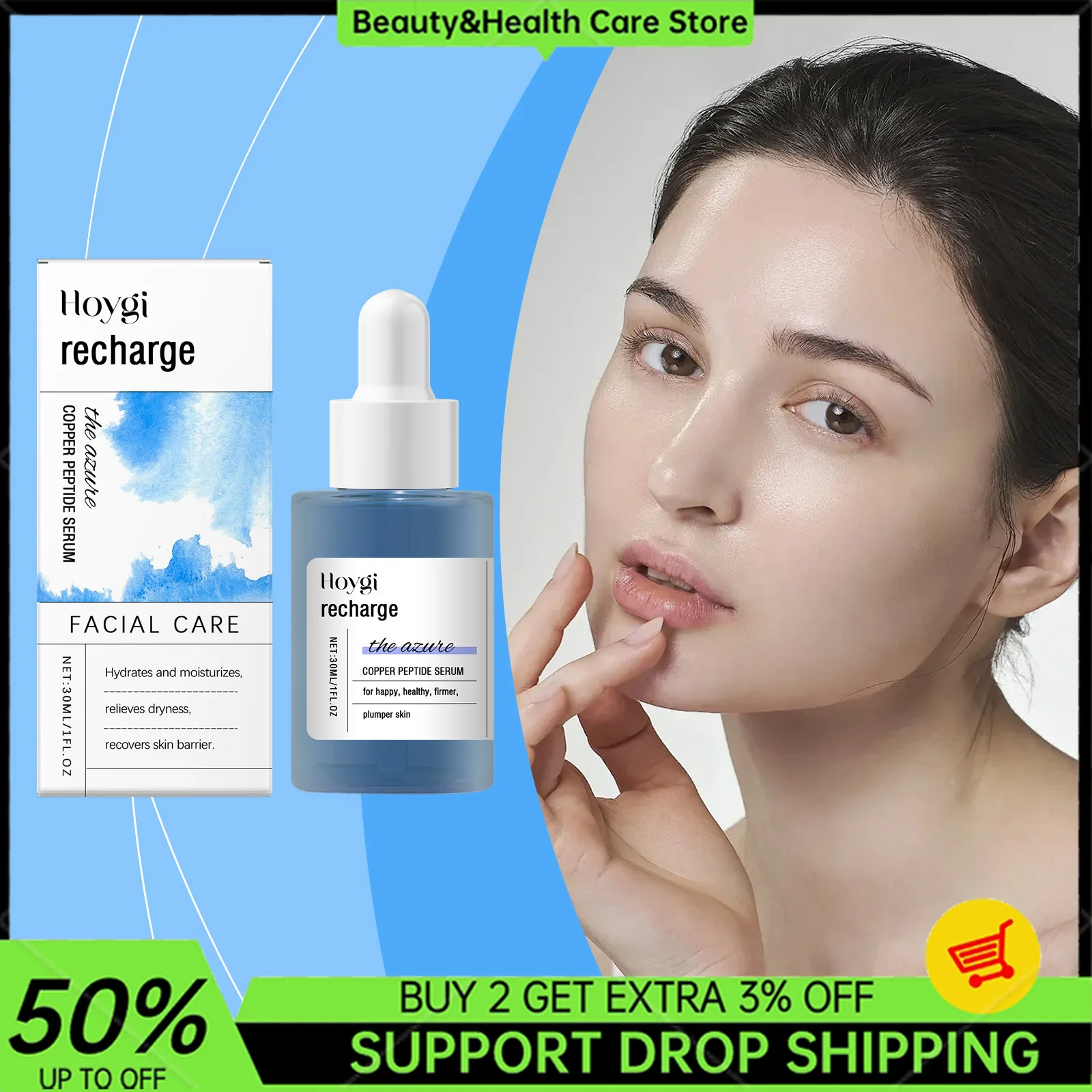 

Copper Peptide Serum Facial Anti Aging W-rinkle Lift Firming Fine Lines Lightening Dark Circle Skin Brightening Nourishing Serum