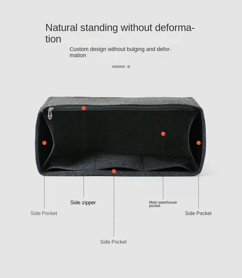 Insert Organizer Large Capacity Travel Bag Special liner Bag For Keepall 45 50 55 60 Travel Bag Pull Type lined Bag