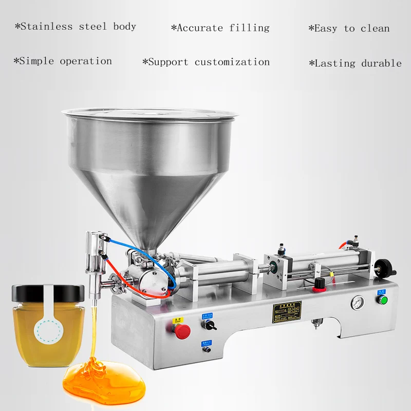 

1- 100 мл пневматическая машина для розлива крема, пищевой пасты, разливочная машина для жидкости, оборудование из нержавеющей стали