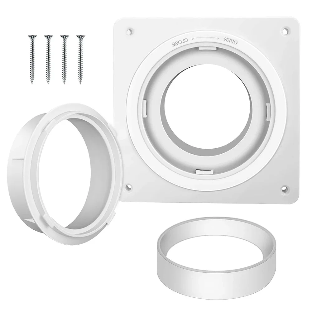 Dryer Vent Wall Plate Connector Kit with Twist Lock for 4 Inch Tubes Hose Designed for Reliable Ventilation in Various Settings