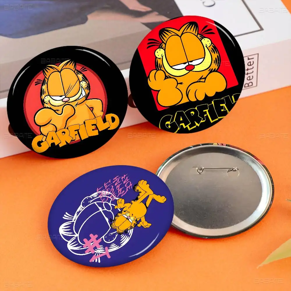 Anime G-Garfield Cute Cat Anime Brooches Cute Cartoon  Badge Jacket Jeans Lapel Pin Gift Accessorie view 3
