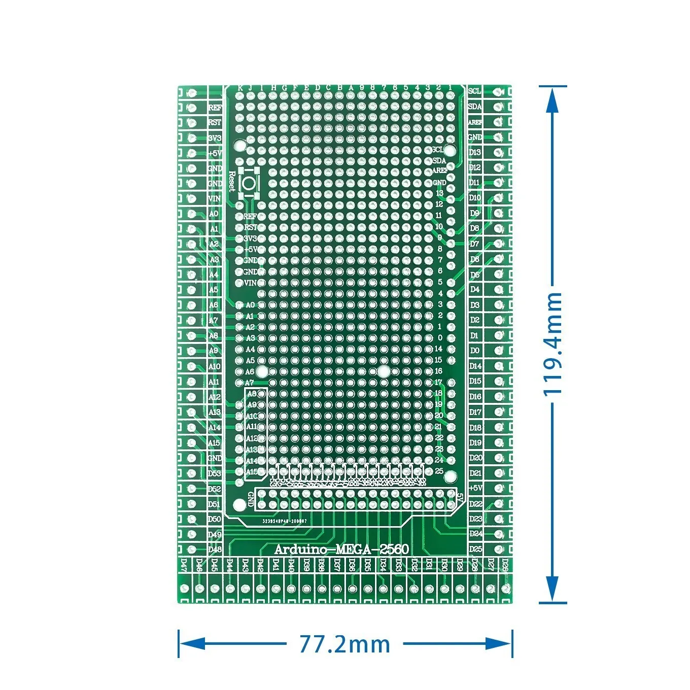 Compatible With MEGA2560 Double-side PCB Prototype Screw Terminal Block Shield Board Kit For Arduino Mega 2560 / Mega2560 R3