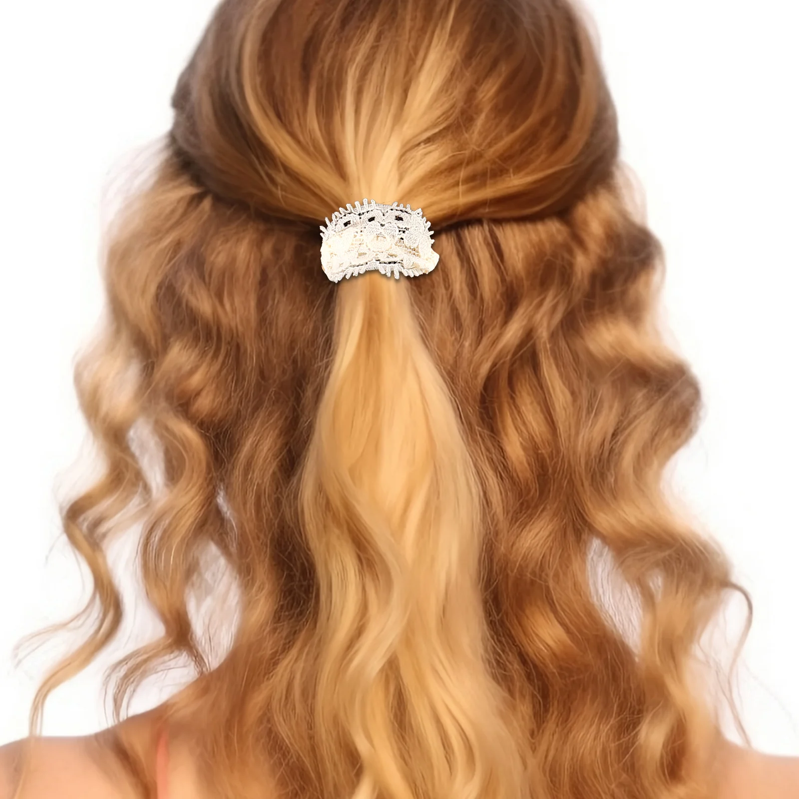 

2pcs Elastic Lace Hair Scrunchies Women Accessories Ponytail Holders Fabric Ties 16Skull Hair Bands