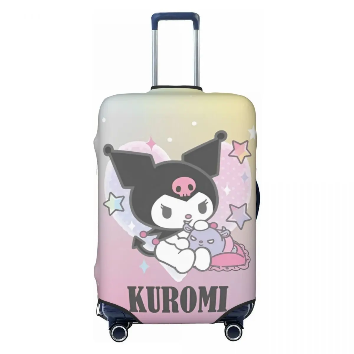 Kuromi Cartoon Cute Luggage Cover Fits 18-32 Inch Suitcases Elastic Suitcase Cover Protector Travel Accessories