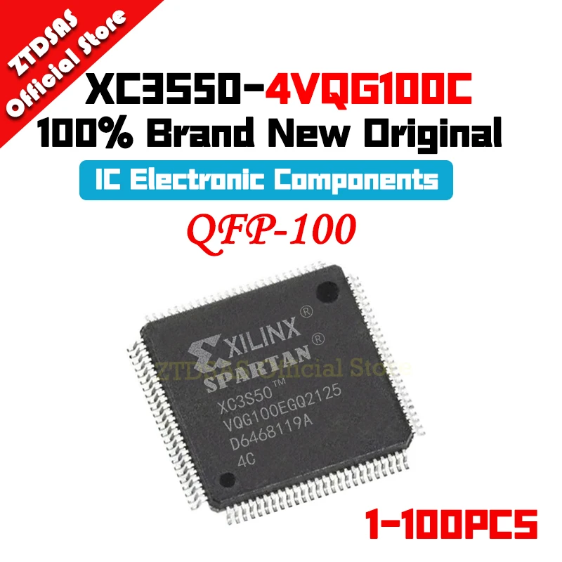 1-100PCS New Original XC3S50-4VQG100C XC3S50-4VQG100 XC3S50 IC MCU QFP-100 Chipset