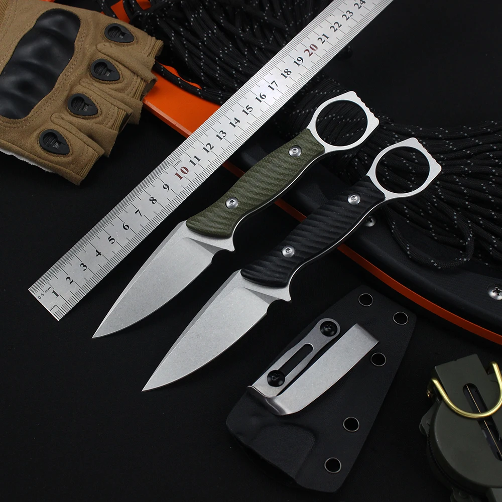 GT0190 Fixed Blade knife 14C28N Blade Outdoor Survival Hunting Small Straight Knife Combat Military Tactical Pocket Tanto knives