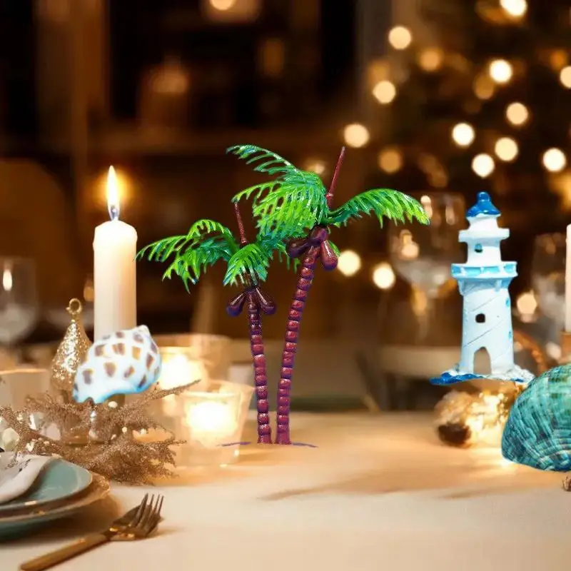 Imported 5PCS DIY Coconut Palm Tree Models - Perfect for Dollhouse Rainforest and Train Scenery